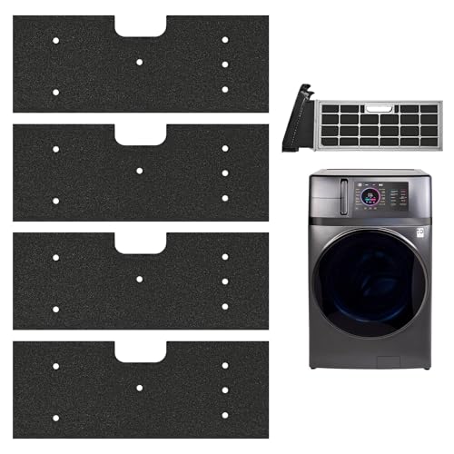 WH01X35719 GE Profile Washer Dryer Combo Foam Filter (4 Pack) - Reusable Lint Trap Replacement for PFQ97HSPVDS Ultrafast 2-in-1 Ventless Heat Pump - Washable & Non-Deformable