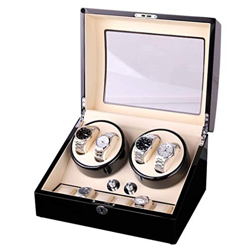 CAPXXIN Bobinador automático de relojes, ultra silencioso, de cinco velocidades, ajustable, rotación 4+6, caja de motor eléctrico, caja mecánica, caja de bobinado, cajas decorativas, caja de reloj