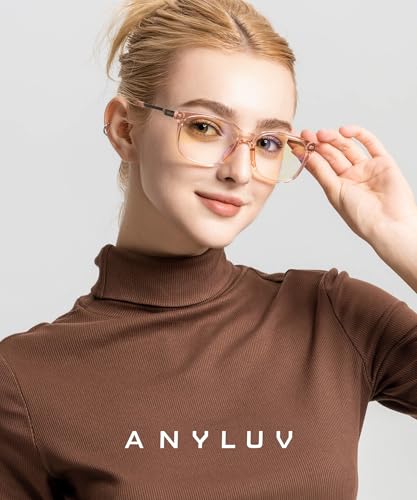 Image of ANYLUV Blue Light Glasses for Men, Lightweight Computer Gaming Glasses, Stylish Anti Eyestrain Blue Light Blocking Men