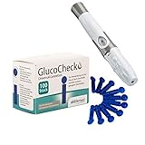 GEPRÜFTE QUALITÄT: Zertifiziertes Medizinprodukt zum günstigen Preis. SET-INHALT: 1 Stechhilfe und 100 sterile Lanzetten.