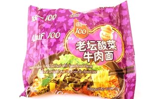 unif-100 instant noodles (artificial beef with sauerkraut flavor) - 4.20oz [10 units] (6920077480250)