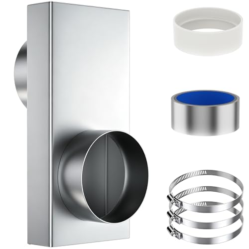 Periscope Dryer Vent 0-5 Adjustable Dryer Vent Stainless Steel Telescoping Tight Space Low Profile Dryer Vent Connector Kit Flat Duct Exhaust Hose Close to the Wall Space-saving Replacement Vents