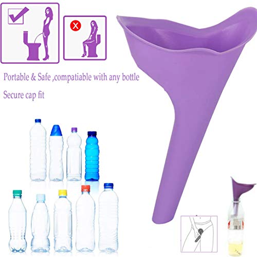 Vjk 2Pack Female Urination Device, Female Urinal Silicone Funnel Urine Cups Portable Urinal For Women Standing Up To Pee Funnel Reusable Women Pee Funnel, Camping,Outdoor,Travel, Activities #TOP2