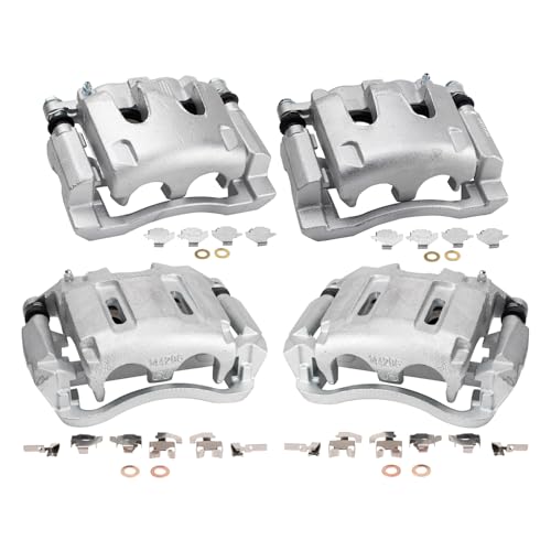 Image of TRQ Brake Caliper Set Compatible with 2005-2012 Ford F-350 Super Duty 2011-2012 F-450 Super Duty