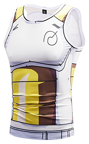 PIZOFF Mens Sleeveless Quickly Dry 3D Cartoon Print Work Out Compression Tank Tops Y1783-37-M