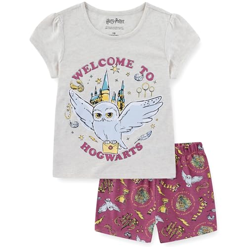 Harry Potter Hogwarts Girls Short Sleeve T-Shirt and Shorts Set for Big Kids