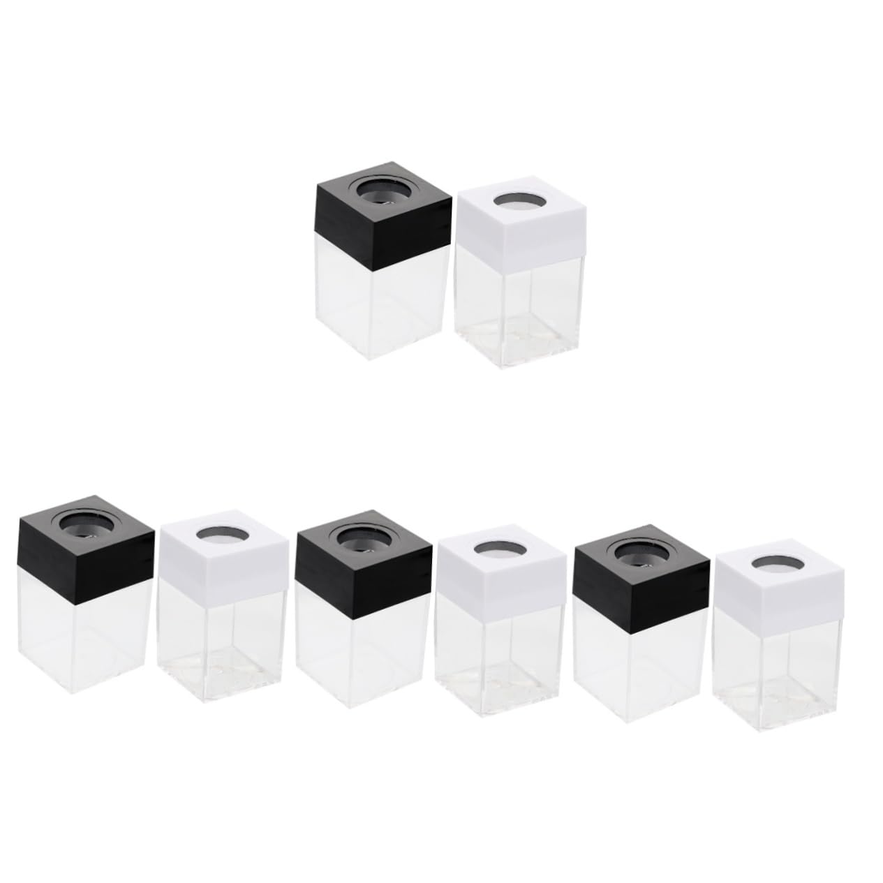 Abaodam 8 Pz Secchio Di Spilli Porta Forcine Organizer Per La Conservazione Graffetta Trasparente Custodia Per Graffette Contenitori Magnetico Plastica Portaoggetti Ufficio