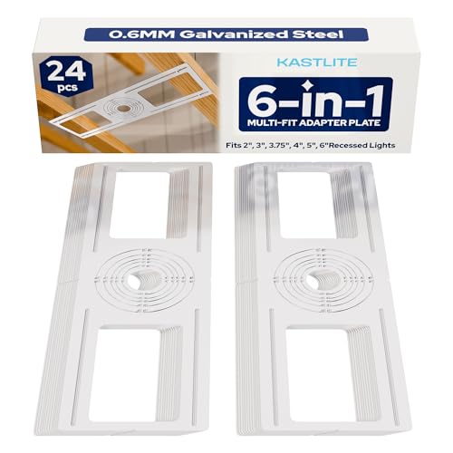 KASTLITE New Construction LED Recessed Light Mounting Plate, 24 Pack