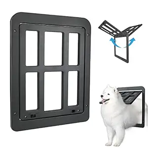 Namsan Magnetic Automatic Lock/Lockable Pet Screen Door Dog Gate Way Pet Door for Screens - Larger 12