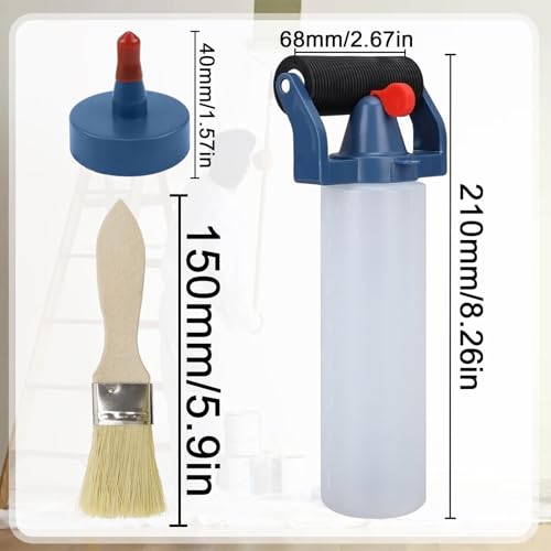 Raxfekro Holzleim Leimflasche Set mit Leimpinsel, Leimspender Leere Leimflaschen zum Gleichmäßigen Auftragen von Leim auf Holzoberflächen