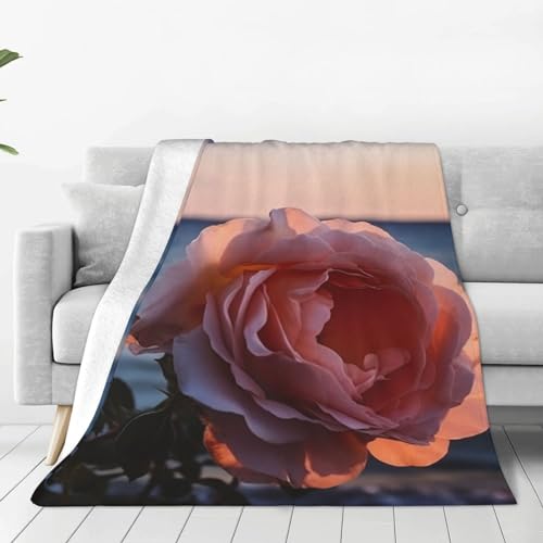Couverture en flanelle douce imprimé rose - Lit, canapé et sofa - 2