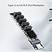 Xiwai 10Gbps USB Drive USB-C Type-C to NGFF Key B+M SATA 6Gbps 5 Ports Adapter Converter PM Port Multiplier Selector JMB575 JMS580