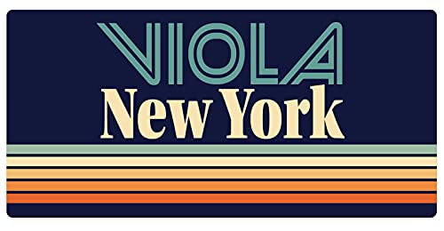 Viola New York 2.5 x 1.25-Inch Vinyl Decal Sticker Retro Design