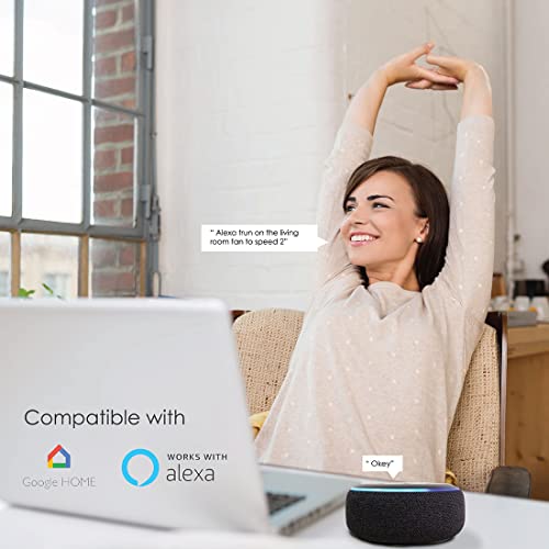 Image of Polycab Hohm Stolz Wi-Fi Smart Fan 1200mm Intelligent Ceiling Fan Compatible with Alexa, Google Assistant, IR Remote & Hohm Mobile App for Living Room Bedroom & Dining Room (48 inch, Grey)(Free Installation)