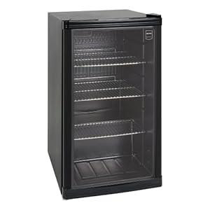 METRO Professional Mini-Kühlschrank GPC1088 mit Glastür – aus Glas und Metall – für Zimmer Büro – Kühlschrank für…