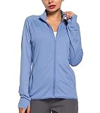 Women's Athletic Jackets Full Zip Long Sleeve Sun Shirts Running Lightweight UPF 50+ Pockets Quick D