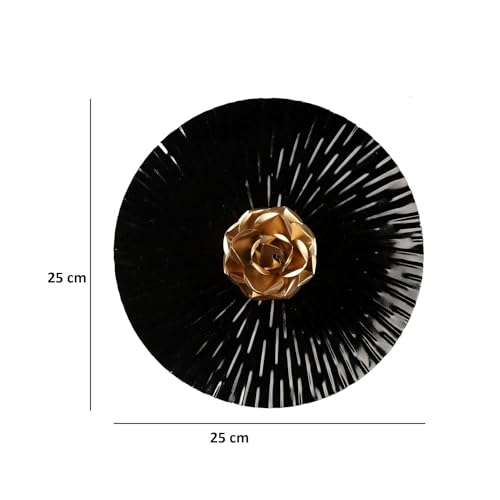 Image of Artemade Rose Wall Decor Set of 4 - Wall Mounted Sculpture for Home, Living Room & Bedroom Decor | Modern Wall Art for Birthday, Housewarming & Gift (12 x 12 inch, Gold, Silver, Black, Copper)