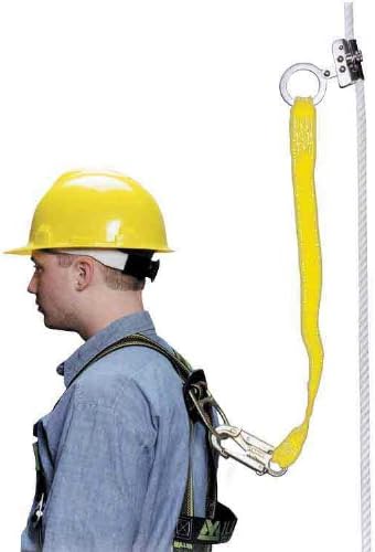 Miller by Honeywell 8175WLS/3FTYL Trailing Rope Grabs with 3-Feet Web Lanyard and Locking Snap Hook, Yellow