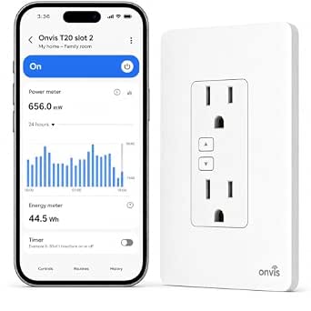 Onvis Smart Outlet with Power Meter, Matter over Thread