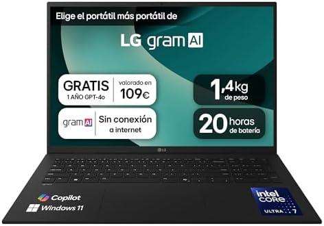 LG 17z90t-g.ad88b ultra7-255h 32gb 1tb w11h 17"