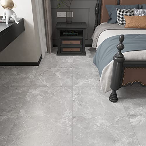 Westick Peel And Stick Floor Tile Grey Marble Vinyl Flooring Self Adhesive Waterproof Tile Stickers Thicker Removable Textured Backsplash Tile For Kitchen Bedroom Bathroom Living Room 20 Pcs 12 X 12 #TOP13