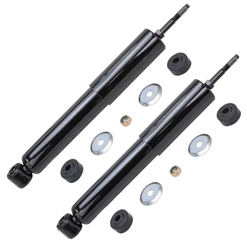 Image of Detroit Axle - 4WD Front 2pc Shock Absorbers for 02-05 Dodge Ram 1500, 2 Complete Shock Absorbers Assembly Set 2002 2003 2004 2005 Replacement