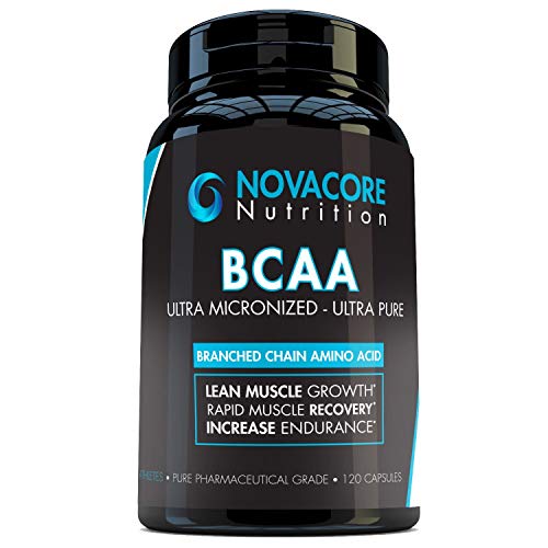 BCAA Capsules 1650mg - Branched Chain Amino Acids Supplement for Workout Recovery, Optimal Fitness Performance, Lean Muscle Growth and Better Endurance - Made in USA by Novacore Nutrition BCAA Capsules 1650mg - Branched Chain Amino Acids Supplement for Workout Recovery, Optimal Fitness Performance, Lean Muscle Growth and Better Endurance - Made in USA by Novacore Nutrition