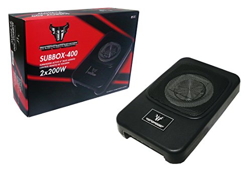 Toropower Subbox-400 - Altavoz subwoofer Auto Amplificado para automóvil, Color Negro