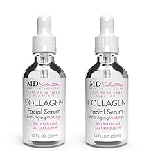 Collagen Serum with Facial Moisturizer - Peptide Collagen Serum for Face, Lifting, Plumping, Firming Collagen Facial Serum Improves Elasticity, Reducing Acne 1+1 Fl Oz, 2-Pack