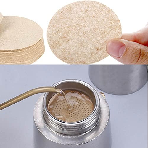 600 PCS Unbleached Coffee Filters Papers for Aeropress, 64mm/2.5" Natural Replacement Round Coffee Filters Papers Cup Tea Maker Filters Brown Micro Paper Filter for Espresso Coffee Makers