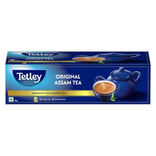 Image of Tetley Original Black Tea,Pack of 100 Tea Bags,100 grams