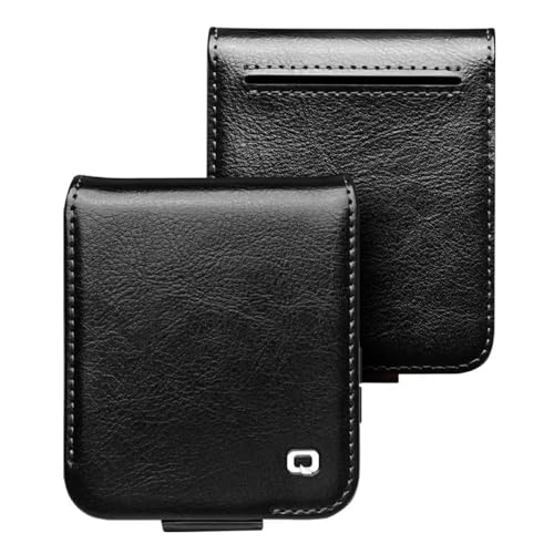 Étui en cuir véritable Samsung Z Flip 6 noir, la protection luxe et magnétique