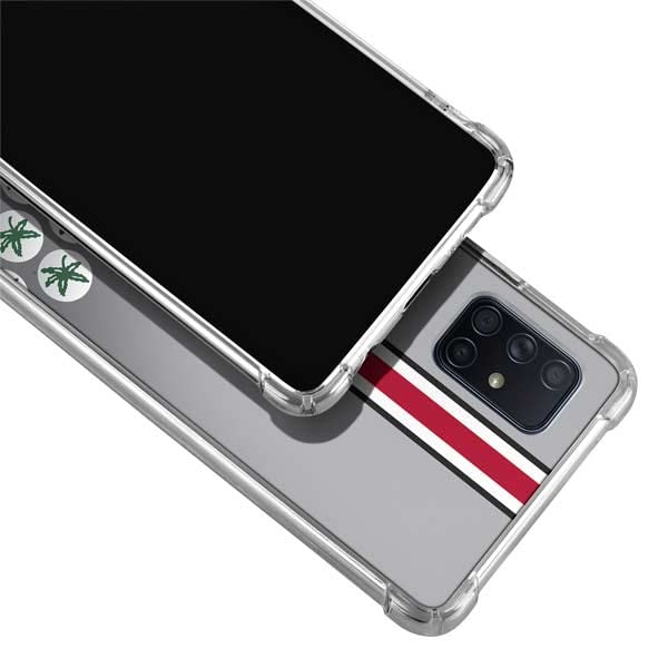Skinit Clear Phone Case Compatible with Galaxy A71 5G - Officially Licensed Ohio State University Buckeyes Design