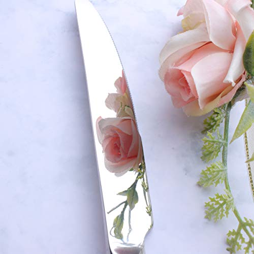 Dinner Knife Set of 4, 18/0 Stainless Steel 9.2-inch Flatware 4-Piece Table Knives Set, Cutlery Silverware Utensils Steak Knives Only, Dishwasher Safe, Mirror Polished - Thumbnail 5