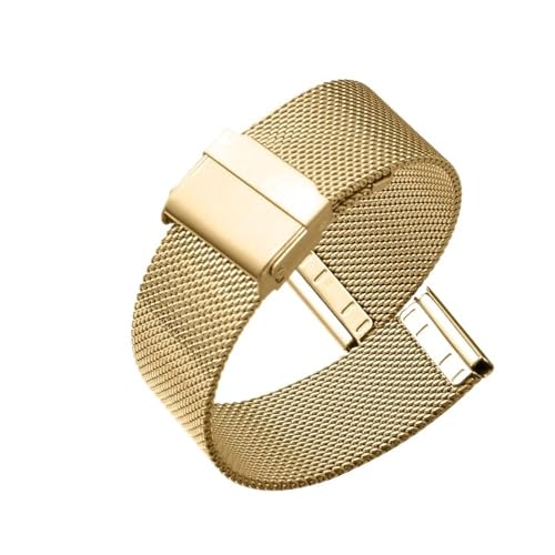 Bracelet de montre acier inoxydable avec boucle maille milanaise réglable