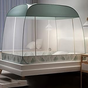 QDTD Klamboe Voor Dubbel Bed Klamboe Raam, Zomer Klamboe Groot Universeel, Bedscherm Decoratief Eenvoudige Installatie…