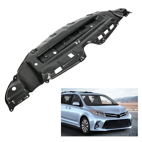 HECASA Front Engine Splash Shield Compatible with 2011-2020 Toyota Sienna Under Cover Replacement for TO1228174 5144108030 12171444