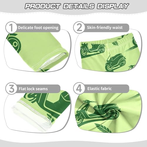 Girls' Leggings Motorcycle Plant Green Kids Yoga Tights Pants 1 Pack 23023353