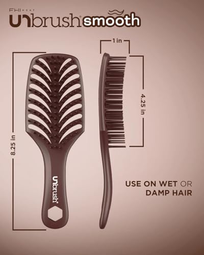 Image of FHI Heat UNbrush Smooth Collection Heat Resistant Detangling Smoothing Brush for Pain-Free Brushing on All Hair Types