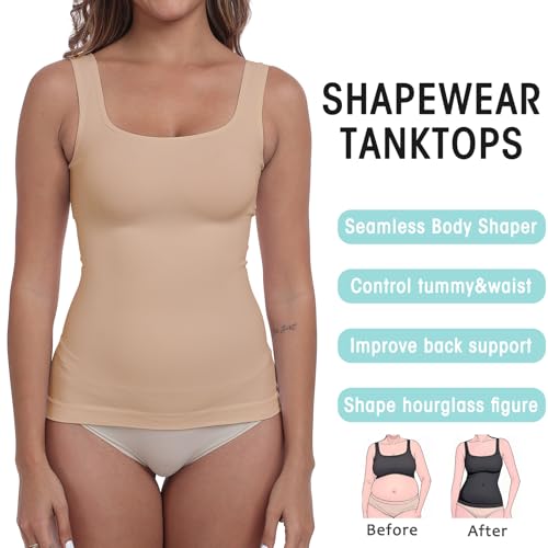 Women Shapewear Tank Tops Tummy Control Compression Tops seamless Body Shaper Camisole2