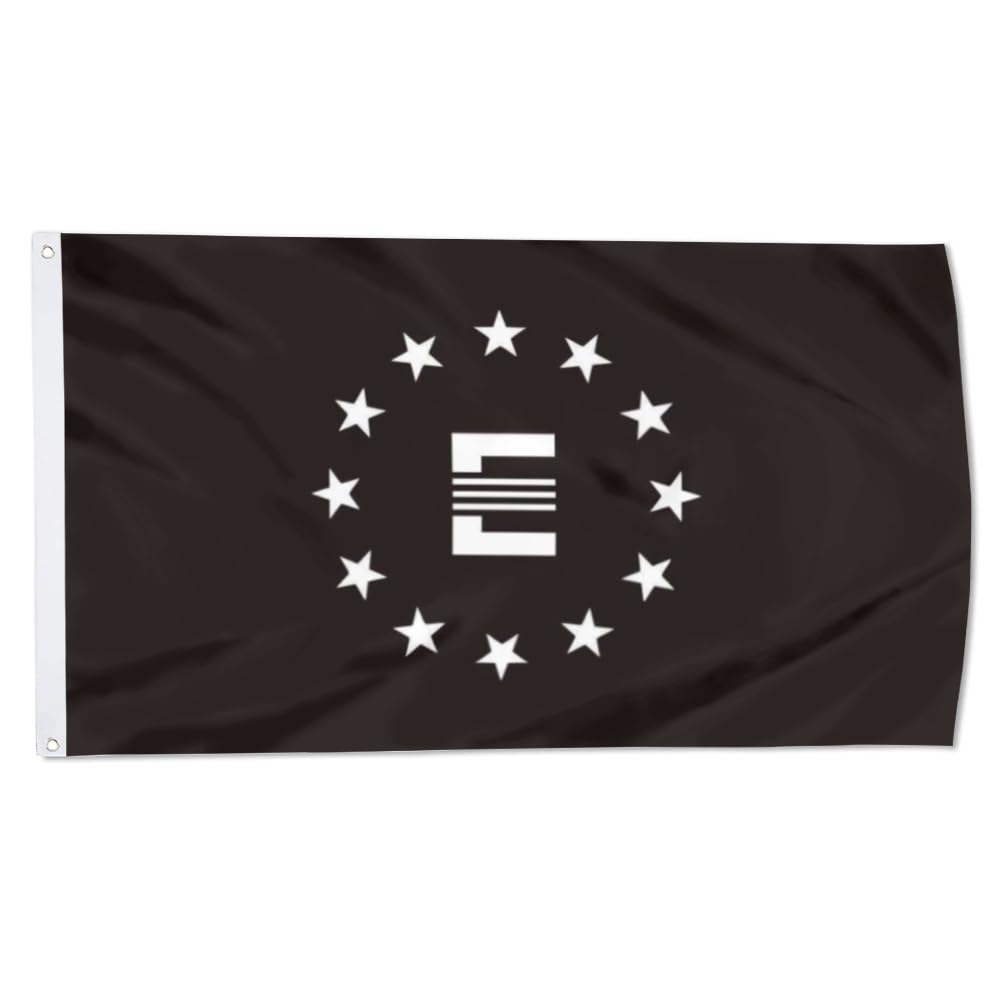 2But Enclave E American Flag 3x5Ft banner (12 star Black)