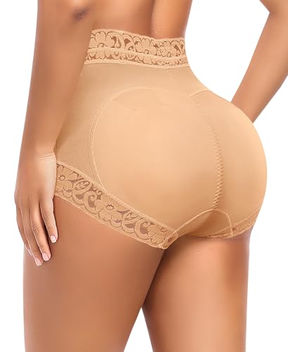 Image of DERCA Butt Lifting Panties Padded Underwear for Women Booty Pads Butt Enhancer Lace Shapewear Panty