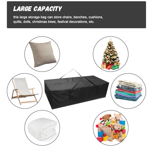 Outdoor Cushion Storage Bag Extra Large, Patio Cushion Storage Bag 68” L x 30” W x 20” H, Protective Zippered Storage Bags with Handles, Waterproof Furniture Storage Bag for Christmas Tree, Home by Dittoven - Image 4