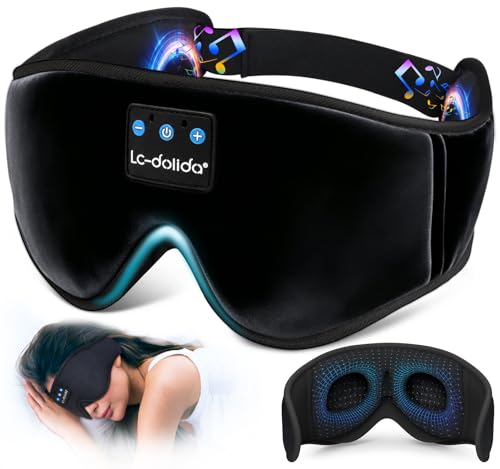 LC-dolida Sleep Headphones, 3D Sleep Mask Bluetooth Wireless...