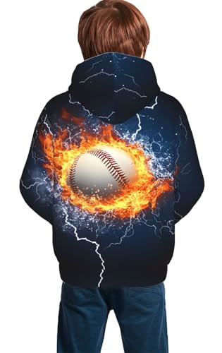 Boys Girls Hoodies 3D Graphic Print Pullover Hoodie Casual Hooded Sweatshirts with Pocket for Age 7-14 Kids3