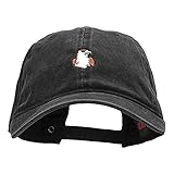 Mini Falcon Embroidered Washed Pigment Dyed Cap - Black OSFM
