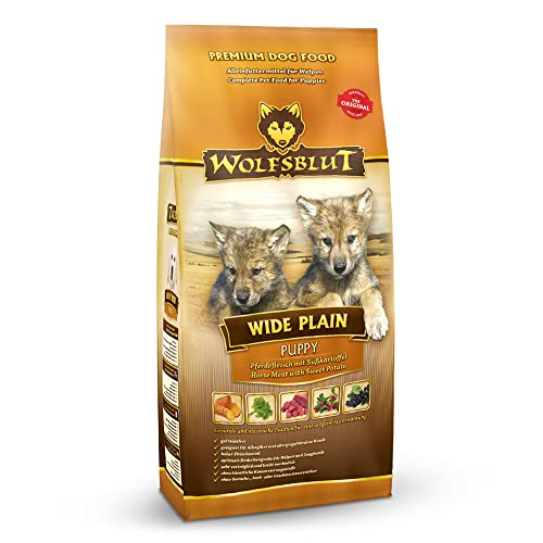 Wolfsblut - Wide Plain Puppy - 4 x 2 kg - Pferd Trockenfutter - Hundefutter - Getreidefrei