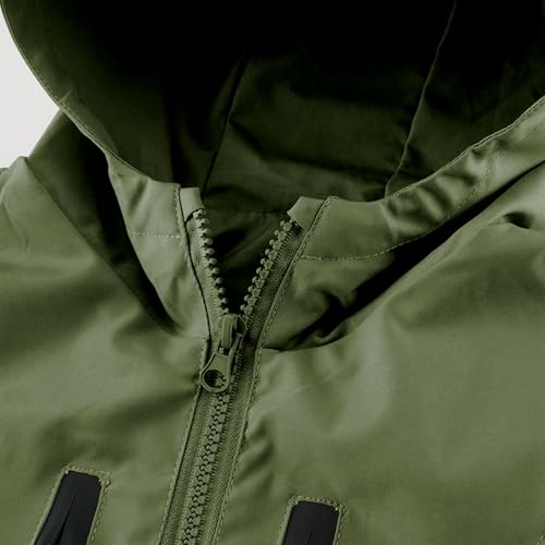 Boys Girls Jacket Waterproof Windbreaker Casual Fashion Hoodie Kids Long Sleeve Zip Up Fall Winter Coat With Pocket3