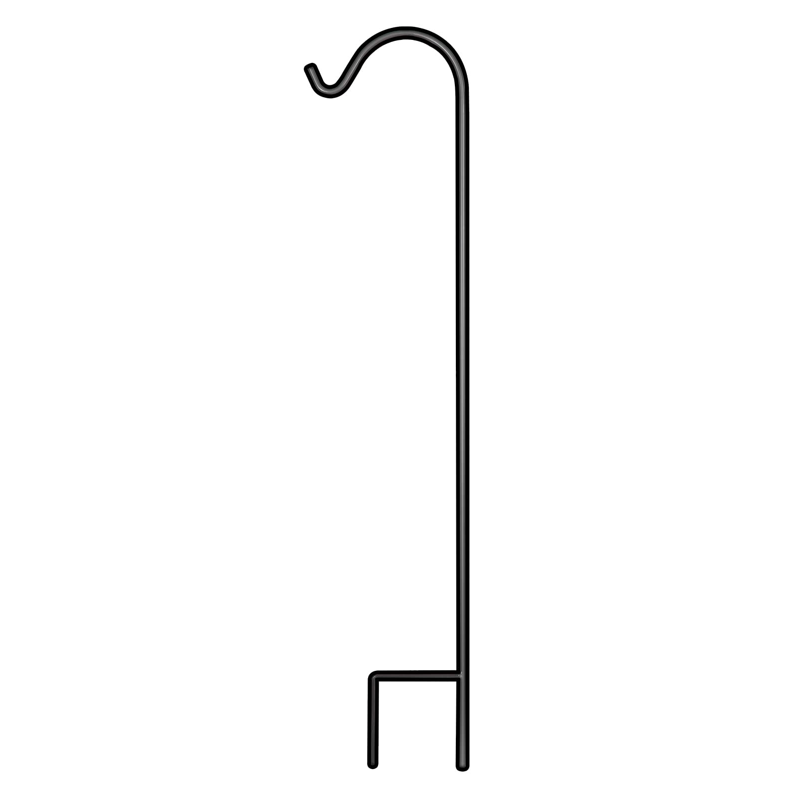 FEED GARDEN 48 Inch Solid Metal Shepherds Hook Bird Feeder Pole Single Piece Garden Hooks for Hanging Wedding Flower Baskets, Solar Light, Lantern, Bird Feeder