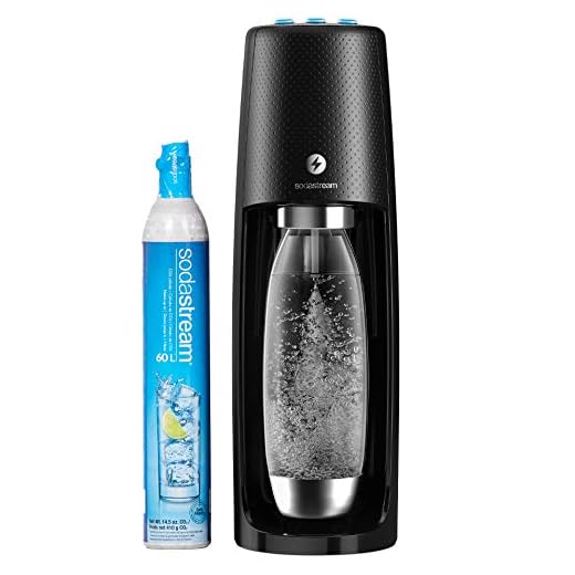 sodastream Fizzi One Touch Sparkling Water Maker (Black) with CO2 and BPA free Bottle